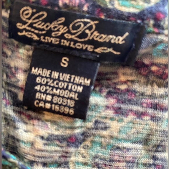 Lucky Brand Paisley Print Top - Picture 5 of 10